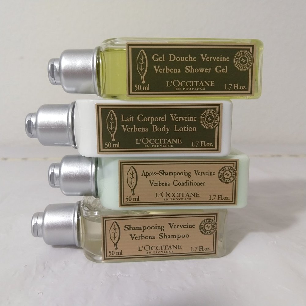 L’OCCITANE Verbena Shower Gel Lotion Shampoo Conditioner 50ML X 4 NEW